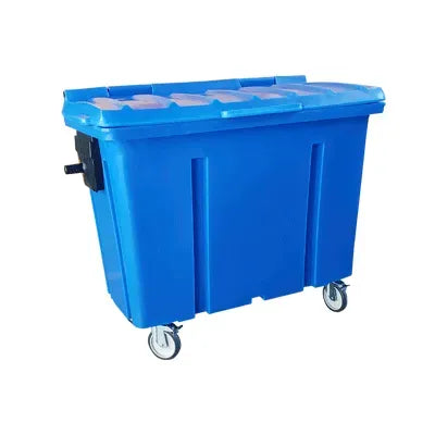 Contentor Plástico Gruplast 700 Litros Azul & Cinza