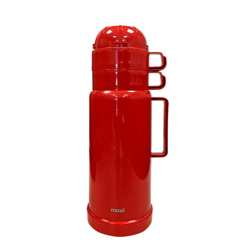 Garrafa térmica c/ 2 xícaras 1l vermelho – Mood