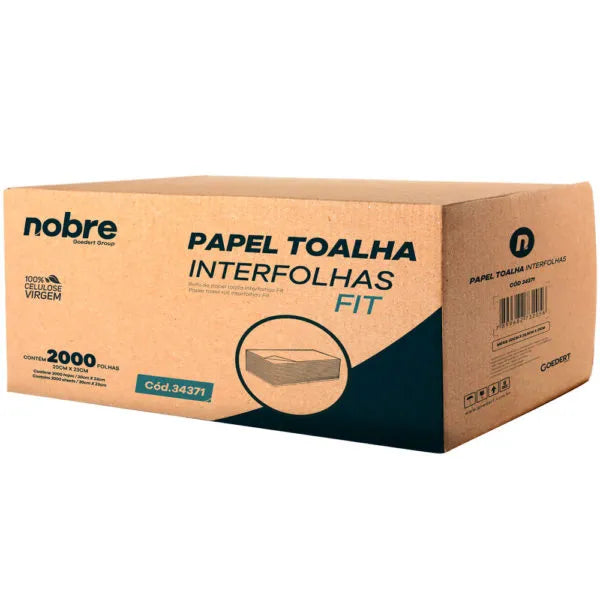 Papel Toalha Interfolhas Fit -20x23cm - c/ 2000fls - Nobre