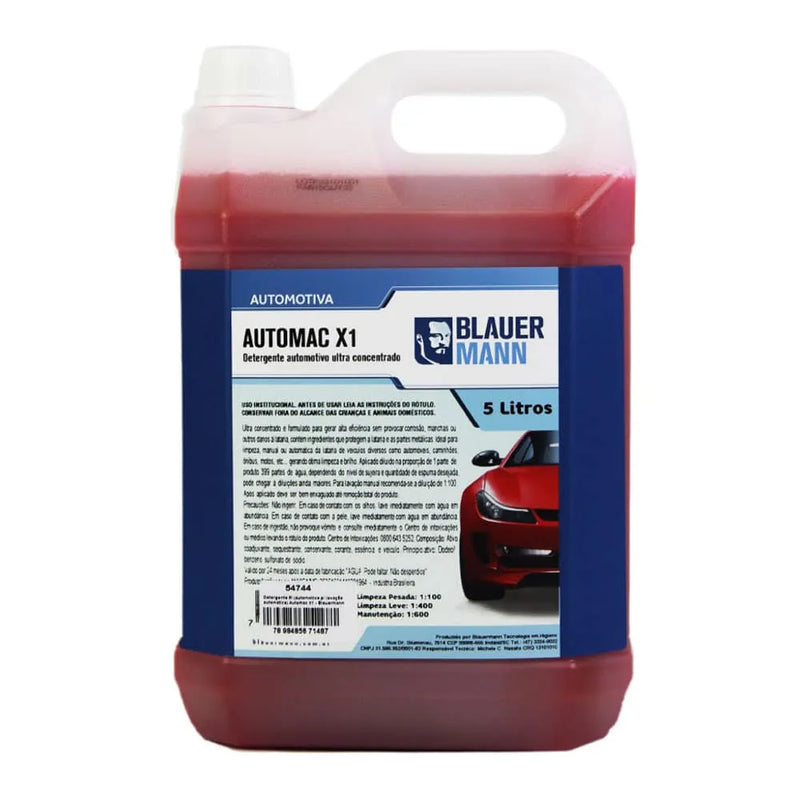 Detergente 5l (automotivo p/ lavação automatica) Automac X1 – Blauermann