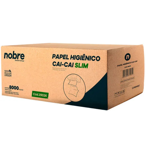 Papel Higiênico Cai Cai - 10x20cm - c/ 8000fls - Nobre