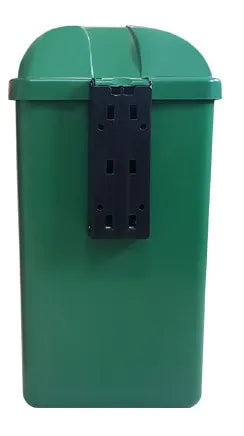 Lixeira Individual Coleta Seletiva Com Suporte Gruplast Verde 50L