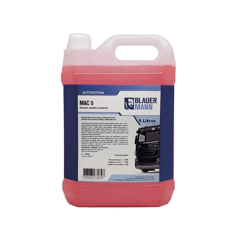 Detergente concentrado 5l automotivo – Mac 9 – Blauermann